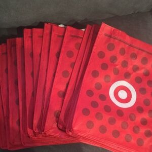 15 Fabric Target Red Polka Dot Reusable Bags